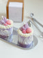 Purple Berries Cake Decorative Candle