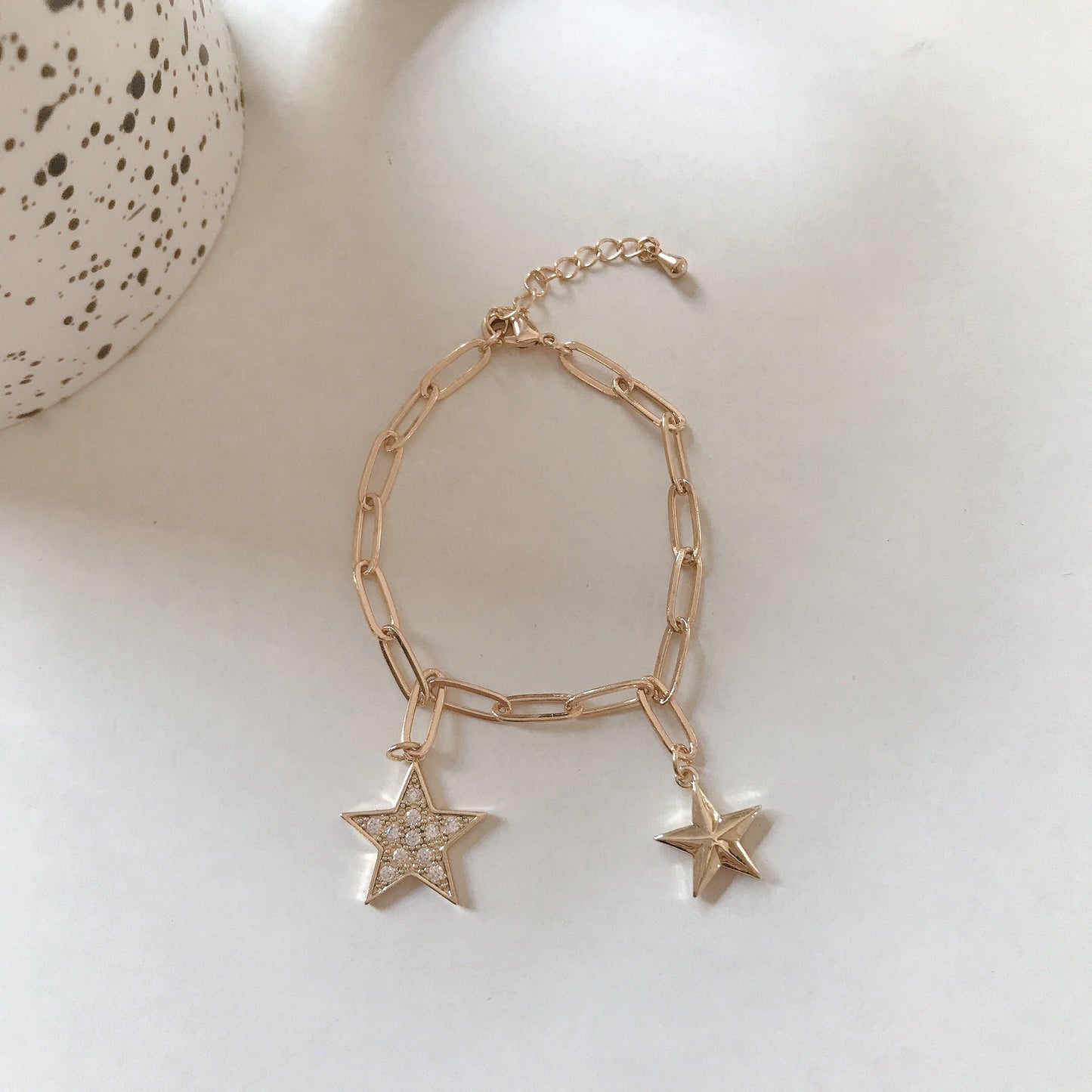 Gold Star Pendent Bracelet