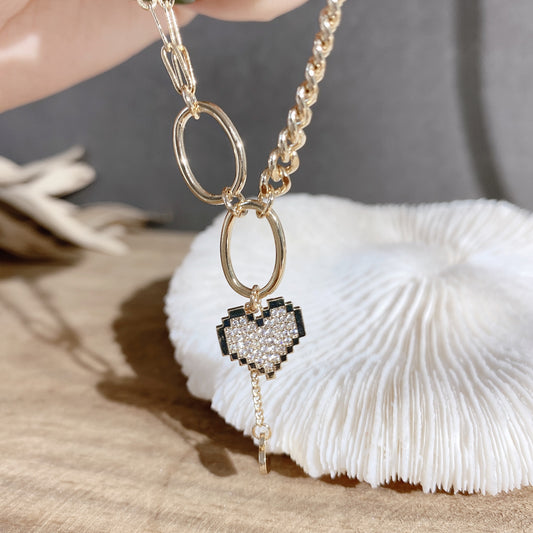 Gold Heart Pendant Bracelet