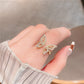 Golden Open Butterfly Ring