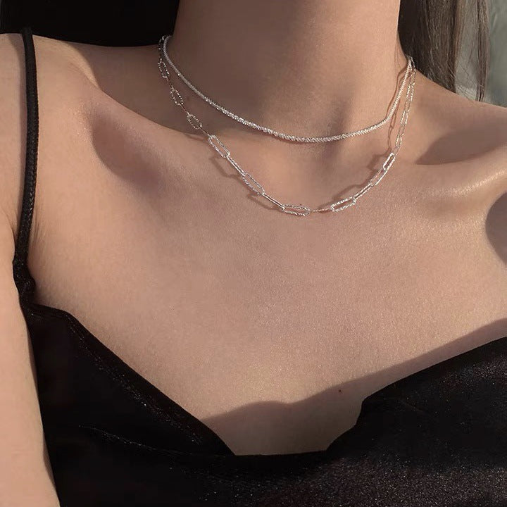 Classic Silver Chained Necklace