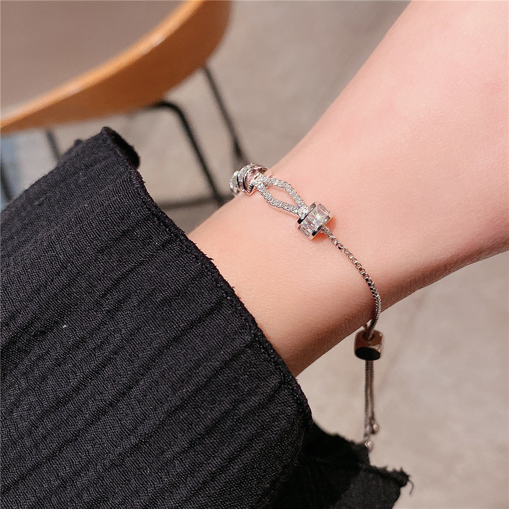 Elegant Silver Crystal Bracelet