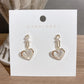 Iridescent Stone Filled Heart Earrings