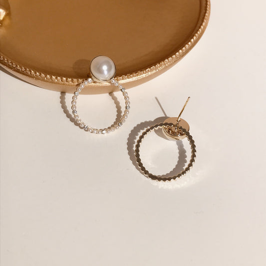 Pearl Loop Earrings