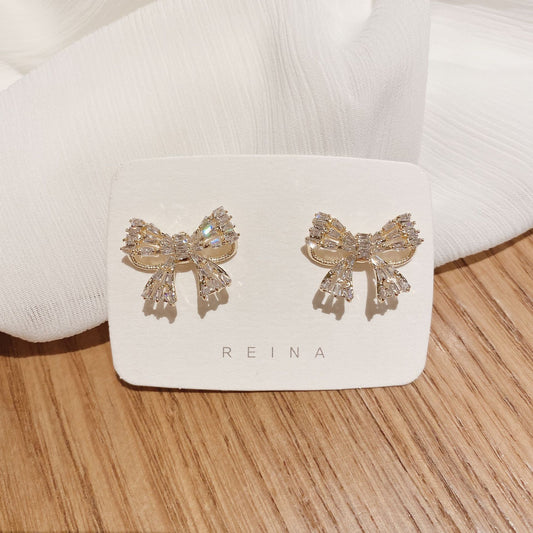 Crystal Bow Ear Studs