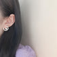 Open Circle Ear Stud with Pearl