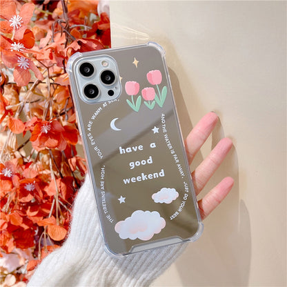 Tulip & Clouds Mirror Phone Case