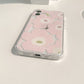 Pink Flowers Clear Phone Case