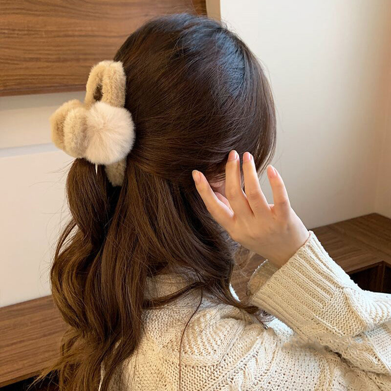 Soft Pompom Hair Claw