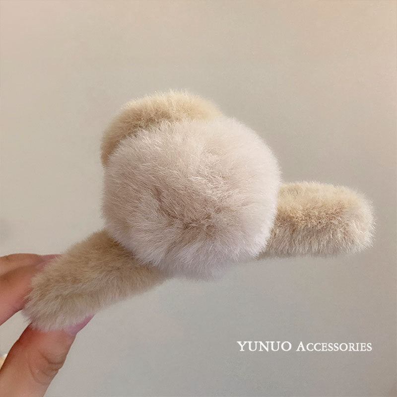 Soft Pompom Hair Claw