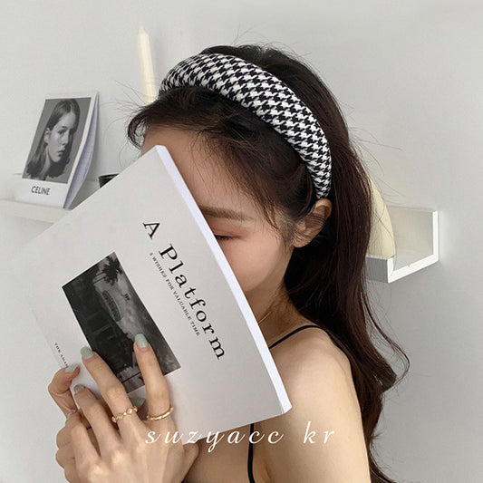 Houndstooth Wide Headband