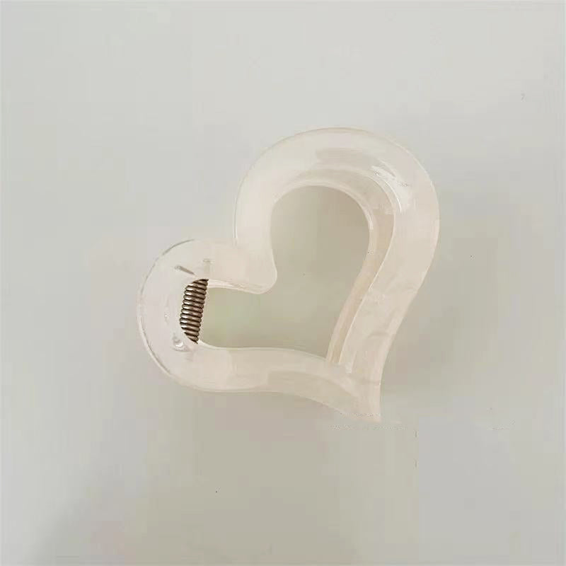 Heart Shaped Clear Hair Claw