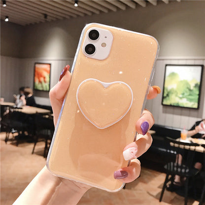 Glittery Phone Case with Heart Grip