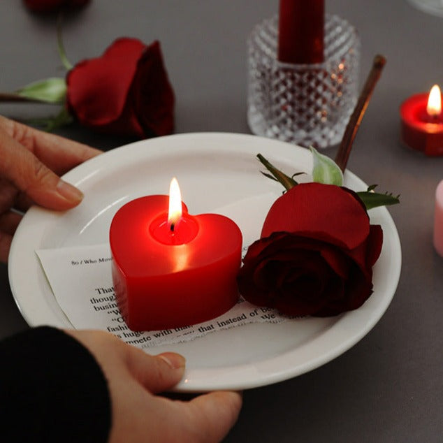 Romantic Heart Shaped Decorative Candle