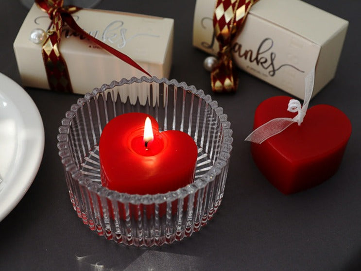 Romantic Heart Shaped Decorative Candle