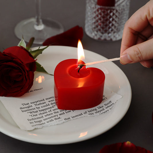 Romantic Heart Shaped Decorative Candle