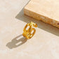 Gold Interlocked Links Ring