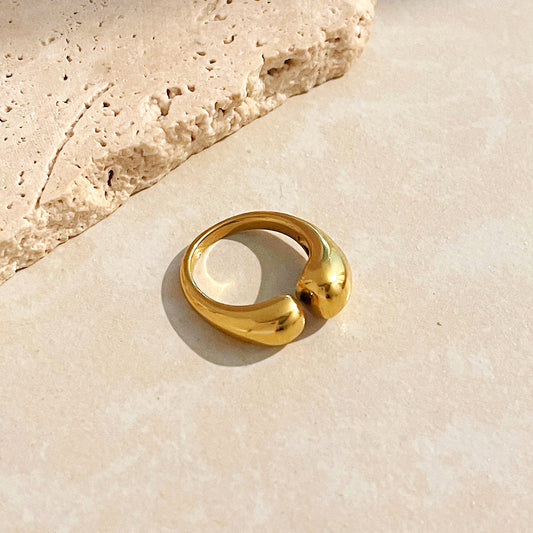 Thick Gold Curved Ring