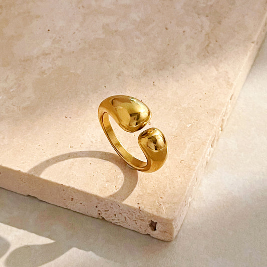 Thick Gold Curved Ring