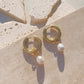 Gold Hoop Pearl Earrings