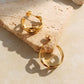 Gold Links Hoop Earrings