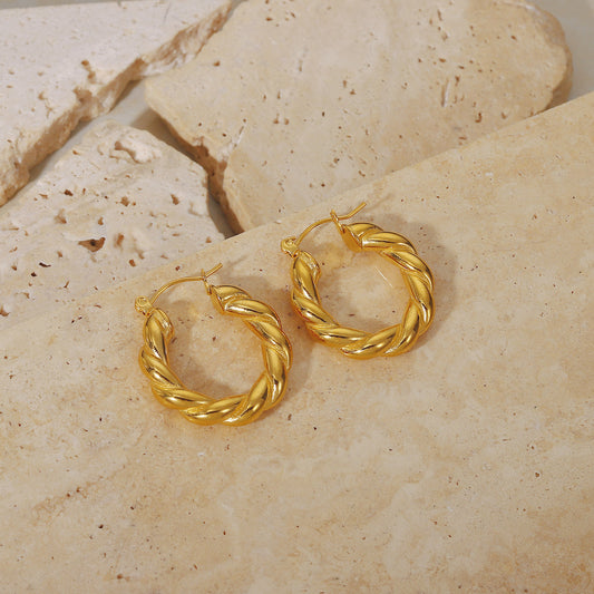 Gold Wreath Hoop Earrings