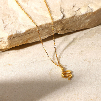 Gold Twisting Snake Necklace