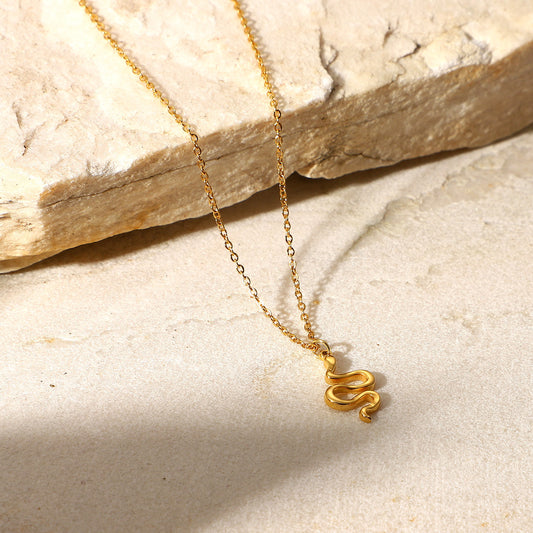 Gold Twisting Snake Necklace