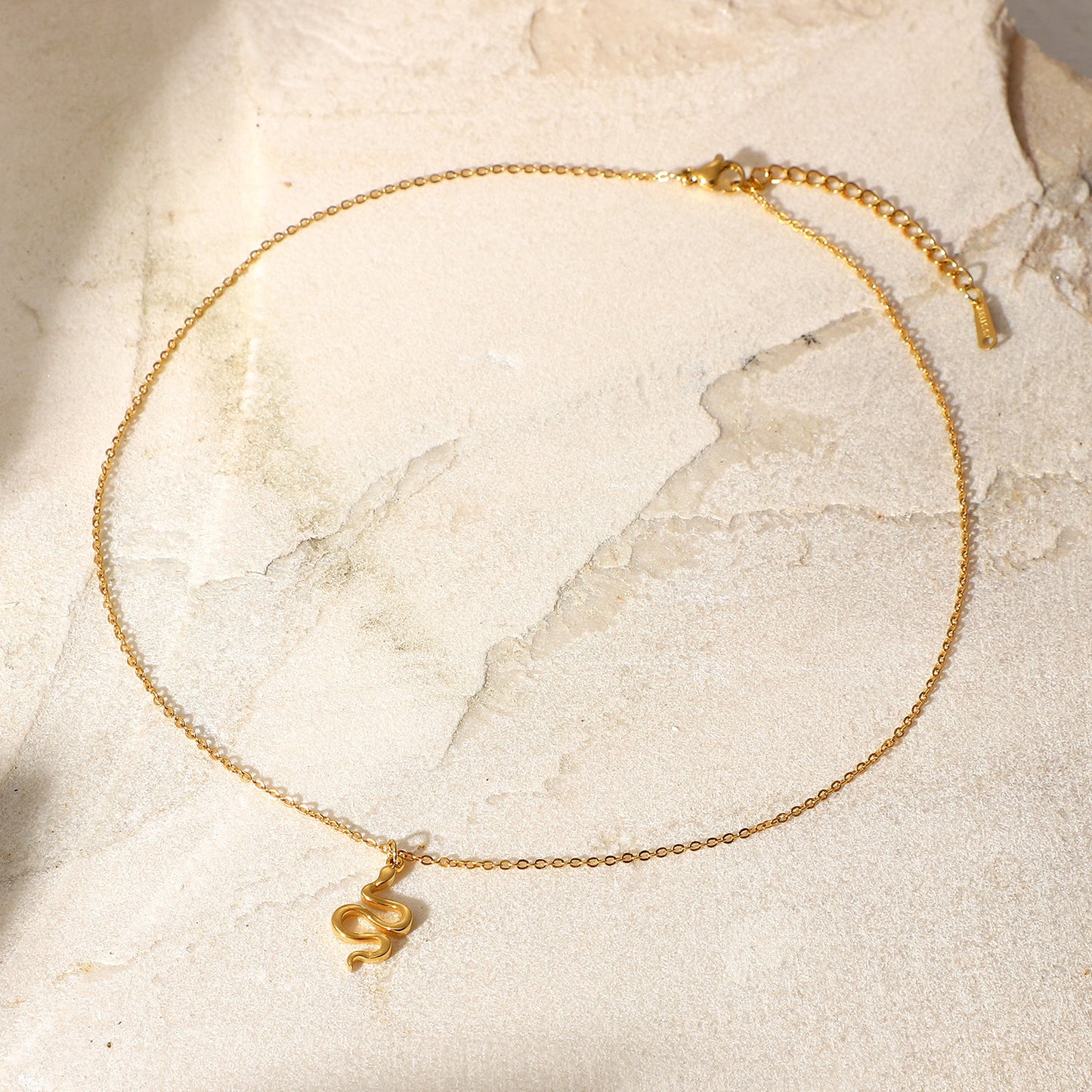 Gold Twisting Snake Necklace