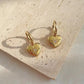 Gold Heart Pendant Earrings