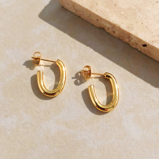Gold Circular Loop Earring