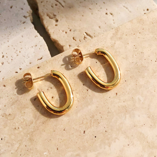 Gold Circular Loop Earring