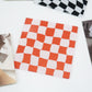 Checkered Square Acrylic Coaster