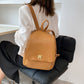 Faux Leather Flap Backpack