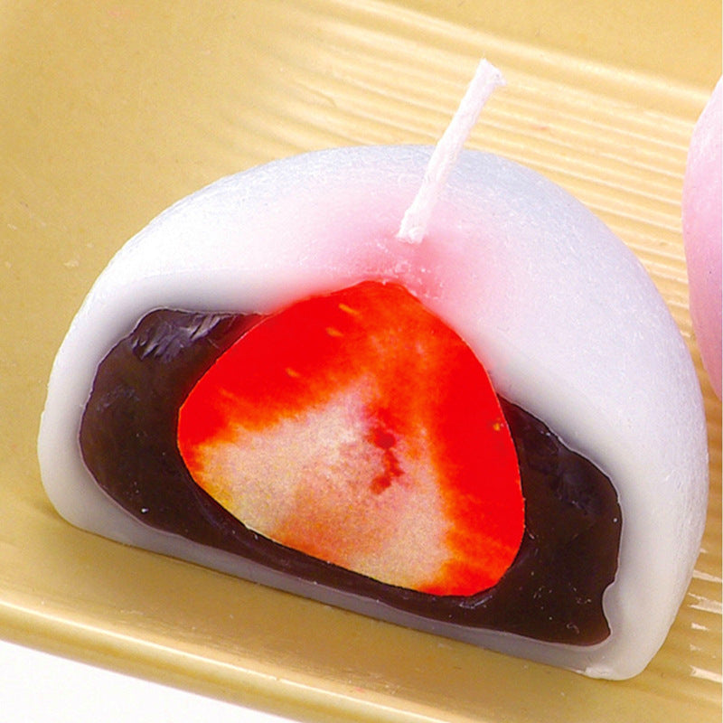 Strawberry Daifuku Decorative Candle