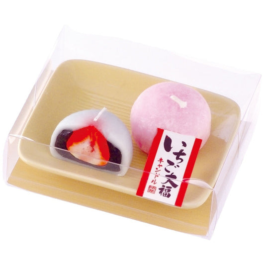 Strawberry Daifuku Decorative Candle