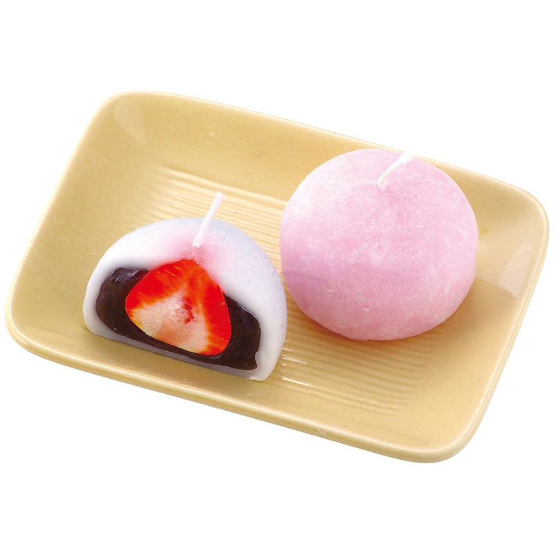 Strawberry Daifuku Decorative Candle