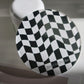 Checkered Circle Acrylic Coaster