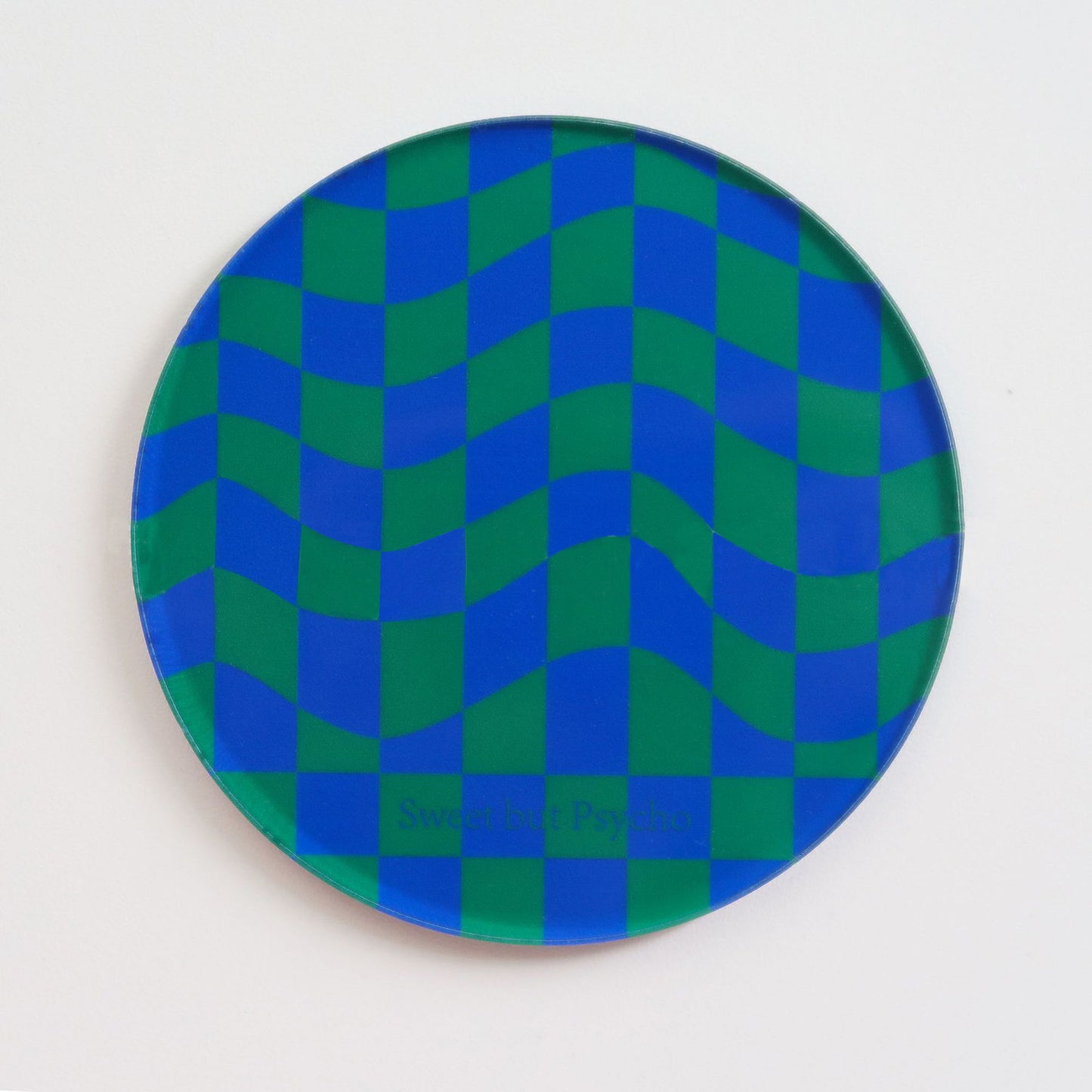 Checkered Circle Acrylic Coaster