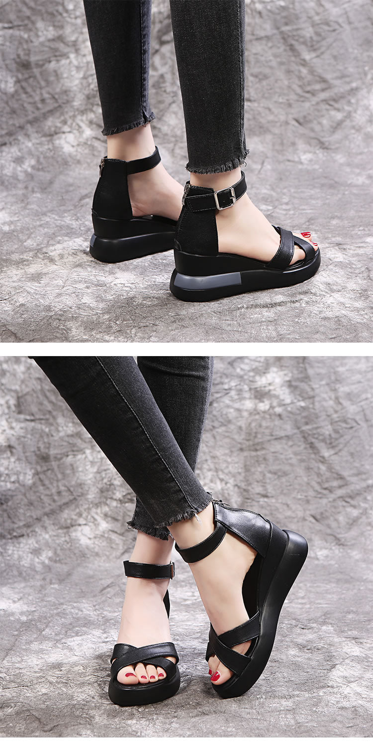 Criss-Cross Strap Wedge