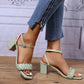 Braided Strap Sandal Heel