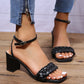 Braided Strap Sandal Heel