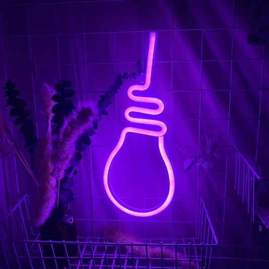 Light Bulb Neon Light Sign