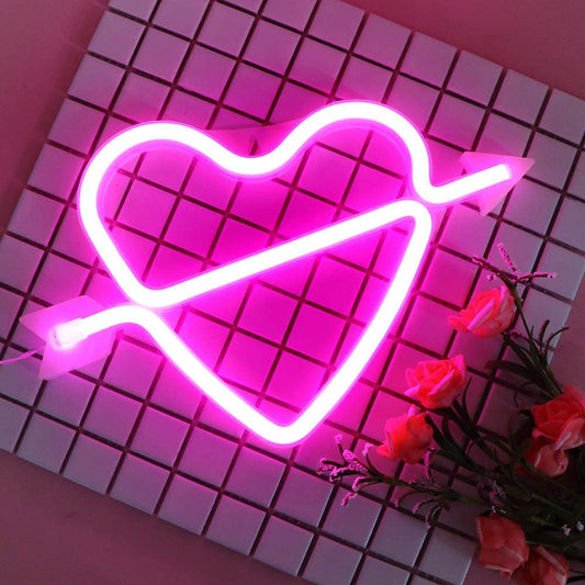 Heart & Arrow Neon Light Sign