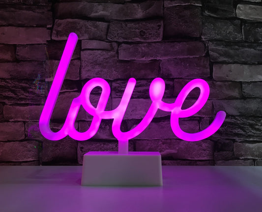 Purple Love Neon Light Sign