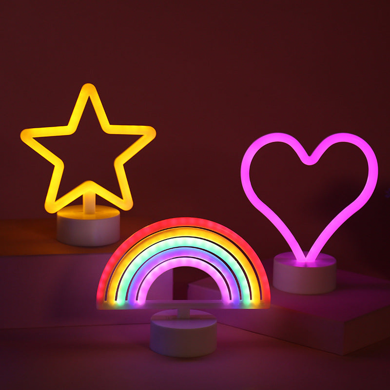 Colorful Rainbow Neon Light Sign