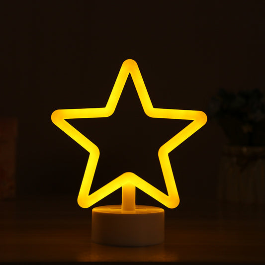 Yellow Star Neon Light Sign