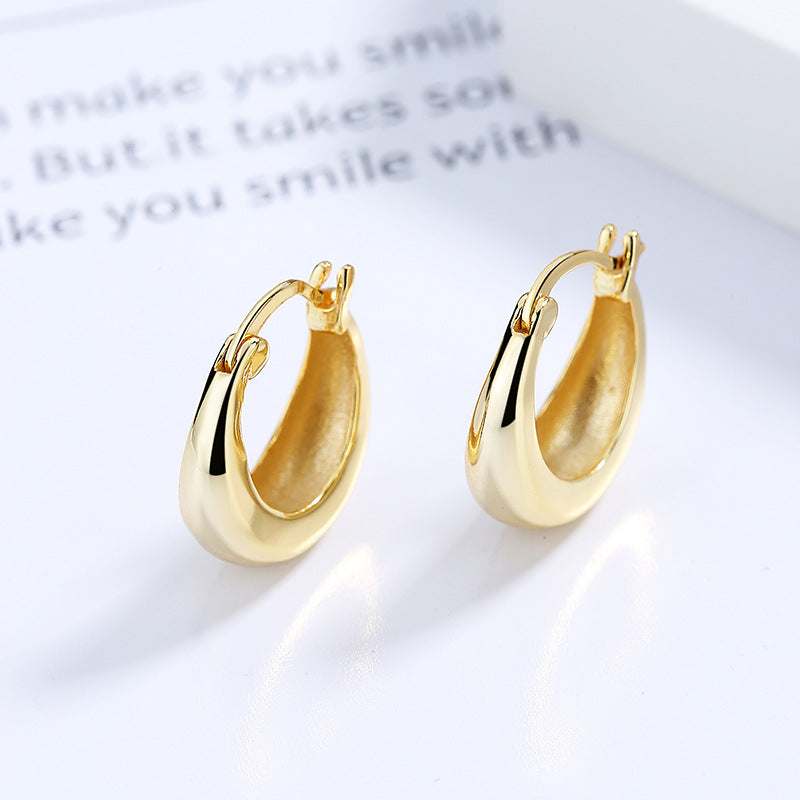 Oval Drop 925 Sterling Silver Earrings