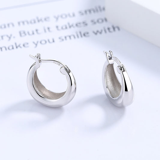 Oval Drop 925 Sterling Silver Earrings