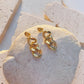 Circular Chain Links 18K Gold Plated Earrings